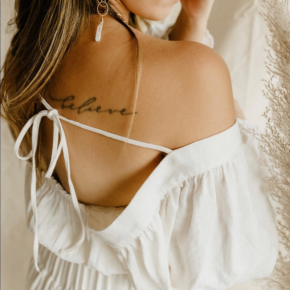 Puff Sleeve Top - White